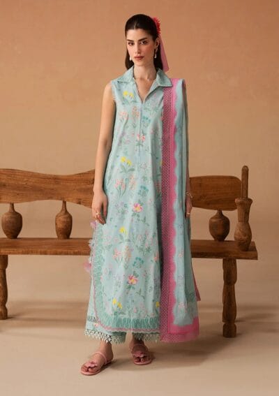 Afrozeh Lawn Sunlaced Plum Haze Summer Edit