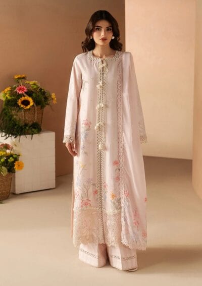 Afrozeh Lawn Hazelen Blush Haze Summer Edit